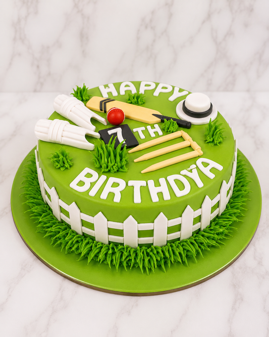 Cricket Theme Birthday Cake