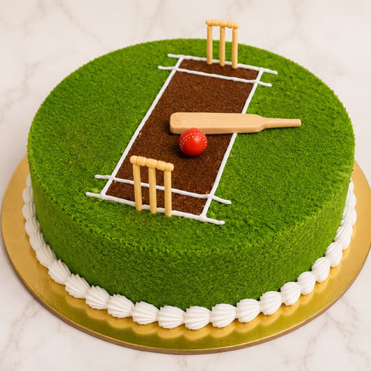 Cricket Theme Celebration Cake
