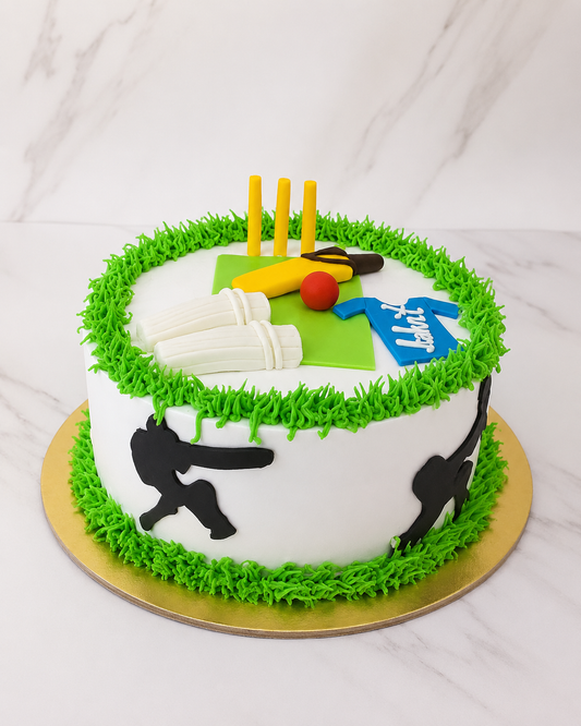 Cricket Theme Celebration Cake 1