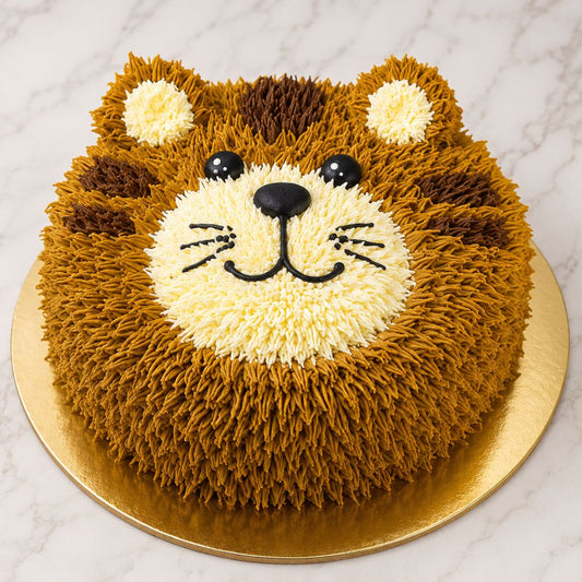 Cute Lion Face Cake