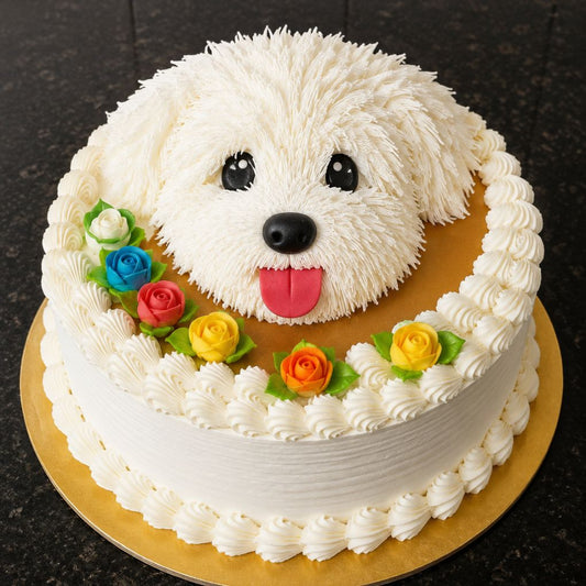 Cute Puppy Face Cake
