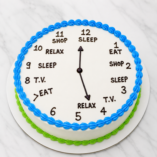 Daily Routine Clock Theme Cake