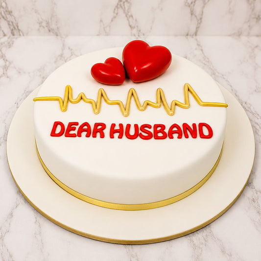 Dear Husband Heartbeat Cake