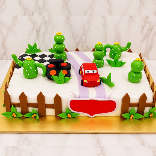 Desert Racing Theme Cake