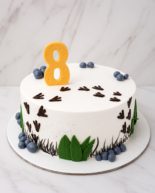 Dinosaur Footprint Theme Cake