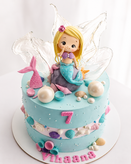 Dreamy Mermaid Princess Cake