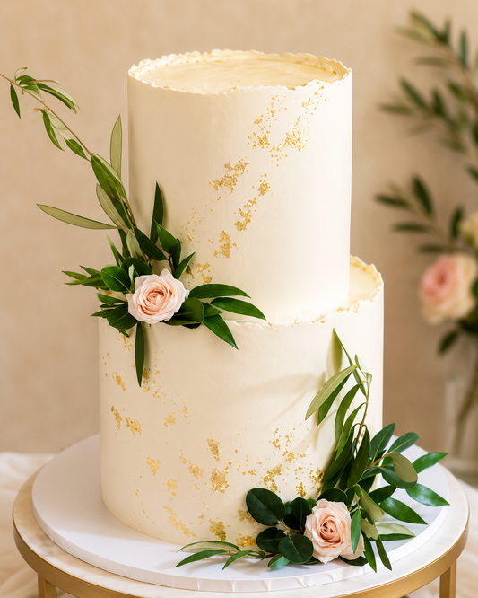 Elegant Floral Wedding Cake 1