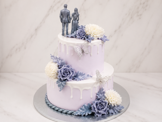 Elegant Lavender Wedding Cake