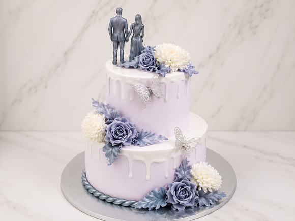 Elegant Lavender Wedding Cake