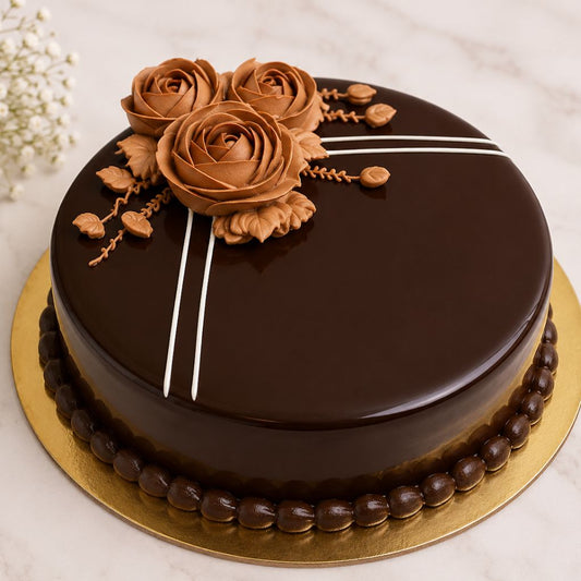 Yellow Rose Drip Tier Cake