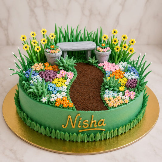 Enchanted Garden Theme Cake