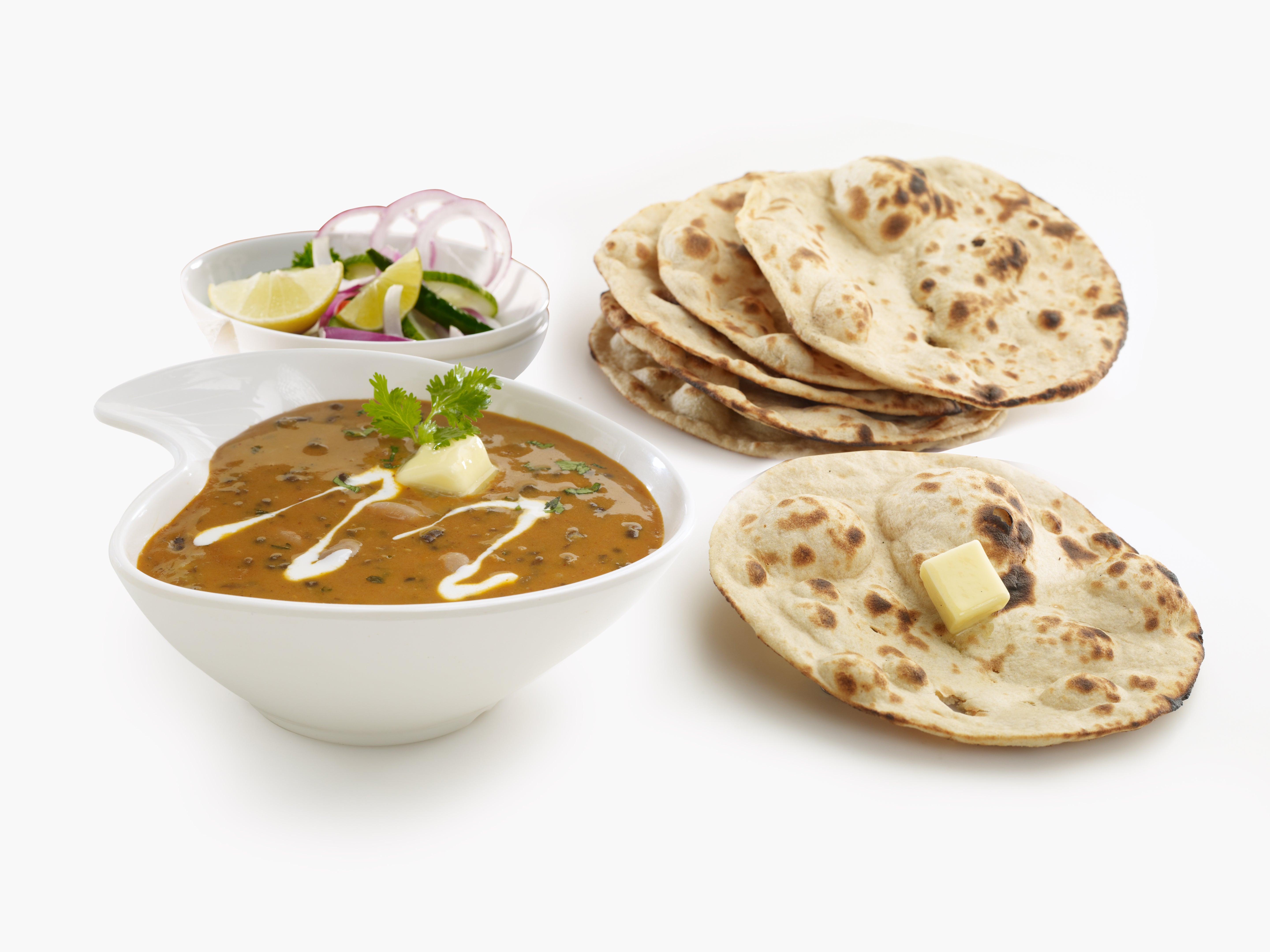 Dal Makhni with Roti & Salad