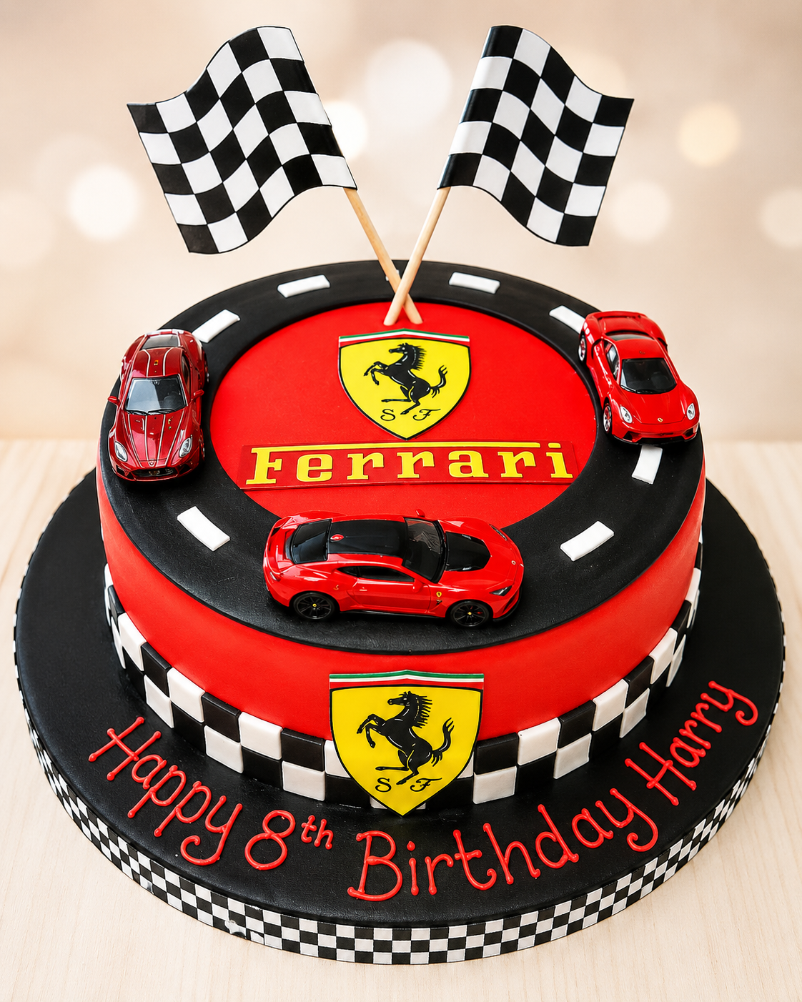 Ferrari Racing Theme Cake