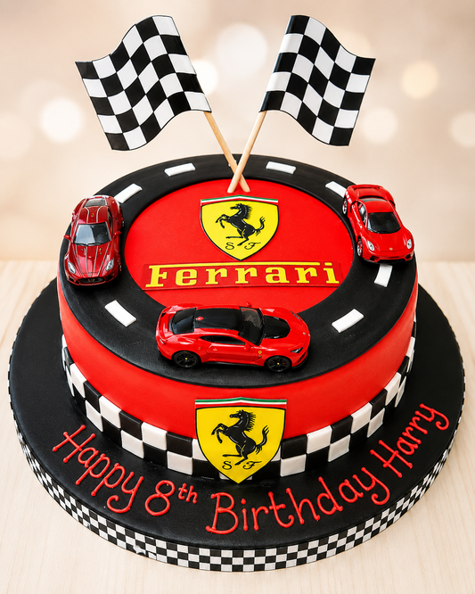 Ferrari Racing Theme Cake