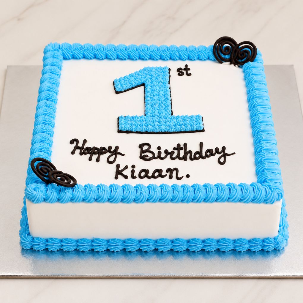 First Birthday Number Cake