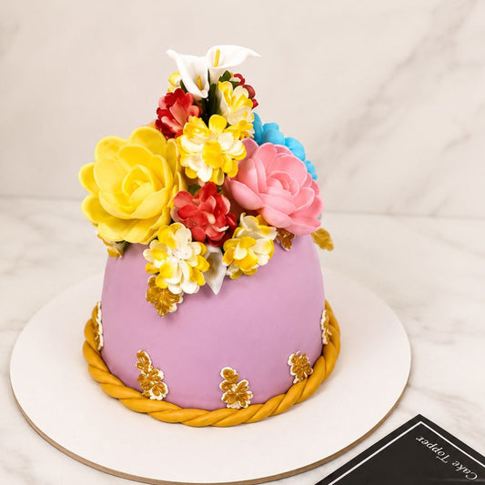 Floral Anniversary Designer Cake