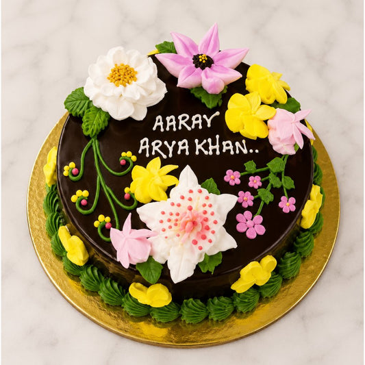 Floral Chocolate Celebration Cake