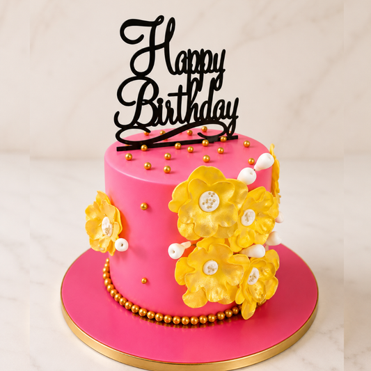 Floral Designer Birthtday Cake