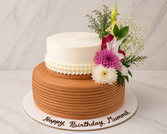 Floral Elegance Birthday Cake