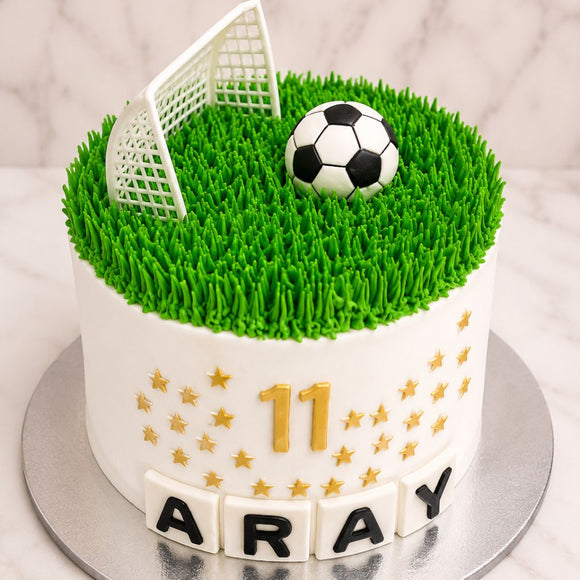 Football Field Theme Birthday Cake