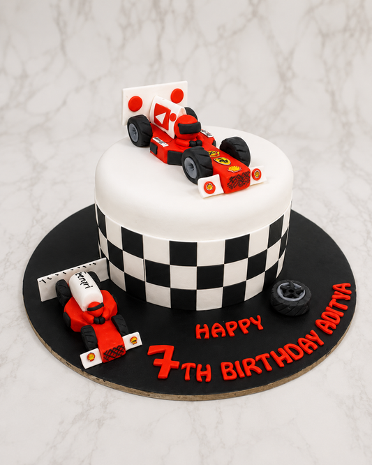 Formula Racing Theme Cake