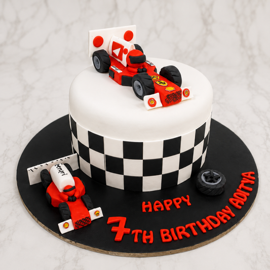 Formula Racing Theme Cake