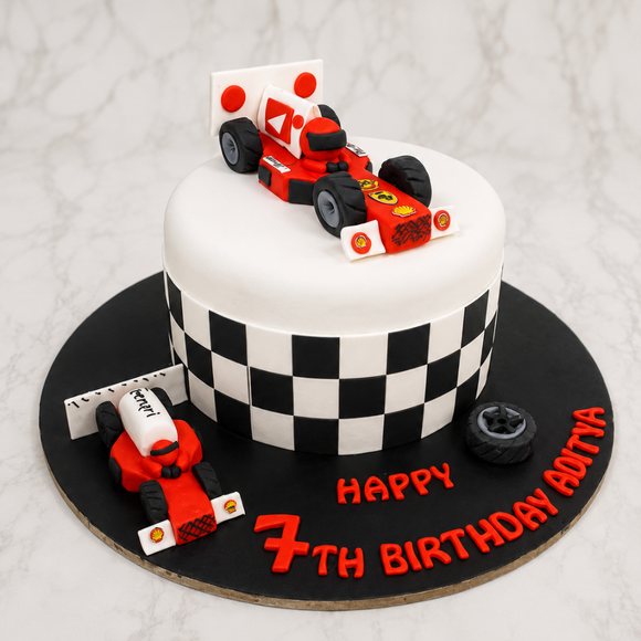 Formula Racing Theme Cake