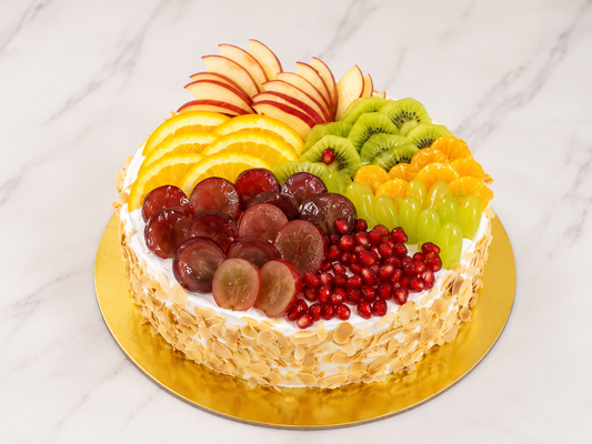 Fresh Fruit Almond Delight Cake