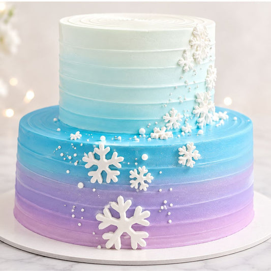 Frozen Snowflake Theme Cake