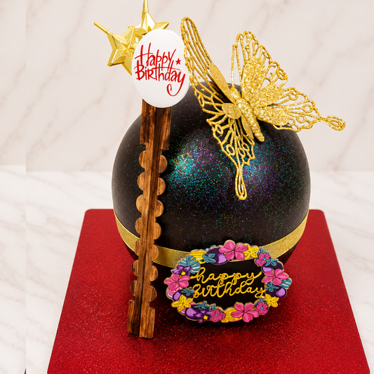 Galaxy Butterfly Pinata Cake