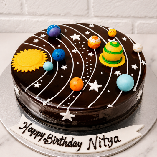 Galaxy Solar System birthday Cake