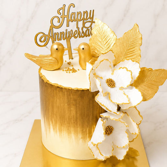 Golden Anniversary Cake