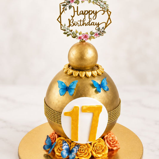 Golden Butterfly Cake