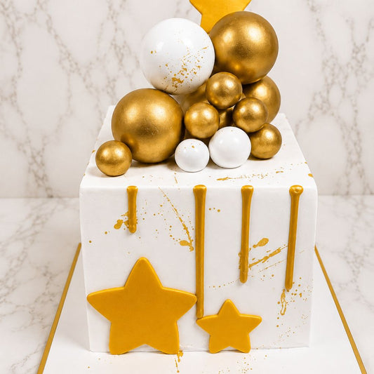 Golden Galaxy Celebration Cake
