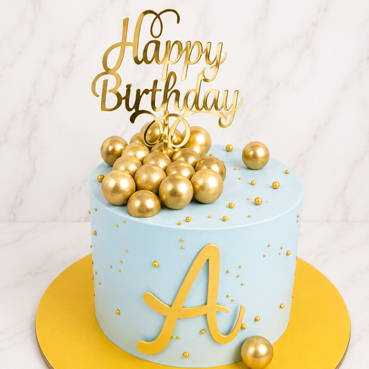 Golden Pearl Birthday Cake 2