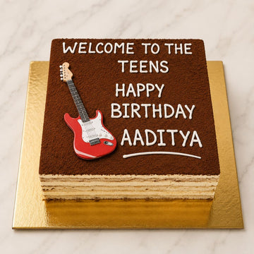 Guitar Teen Birthday Cake