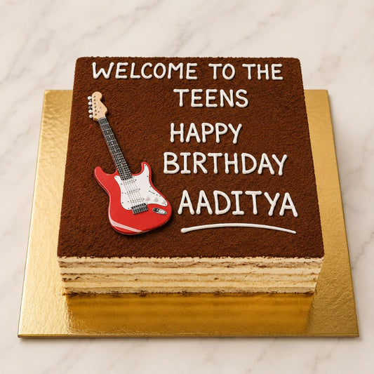 Guitar Teen Birthday Cake