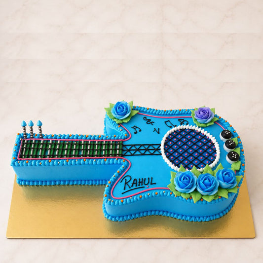 Guitar Theme Designer Cake