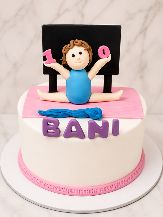 Gymnast Theme Birthday Cake