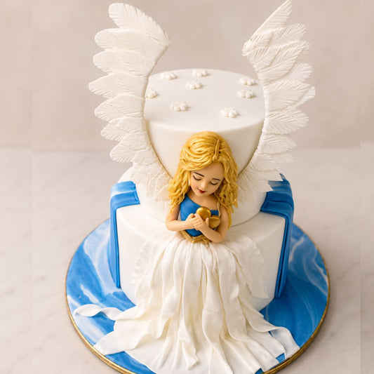 Heavenly Angel Theme Birthday Cake