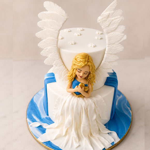 Heavenly Angel Theme Birthday Cake