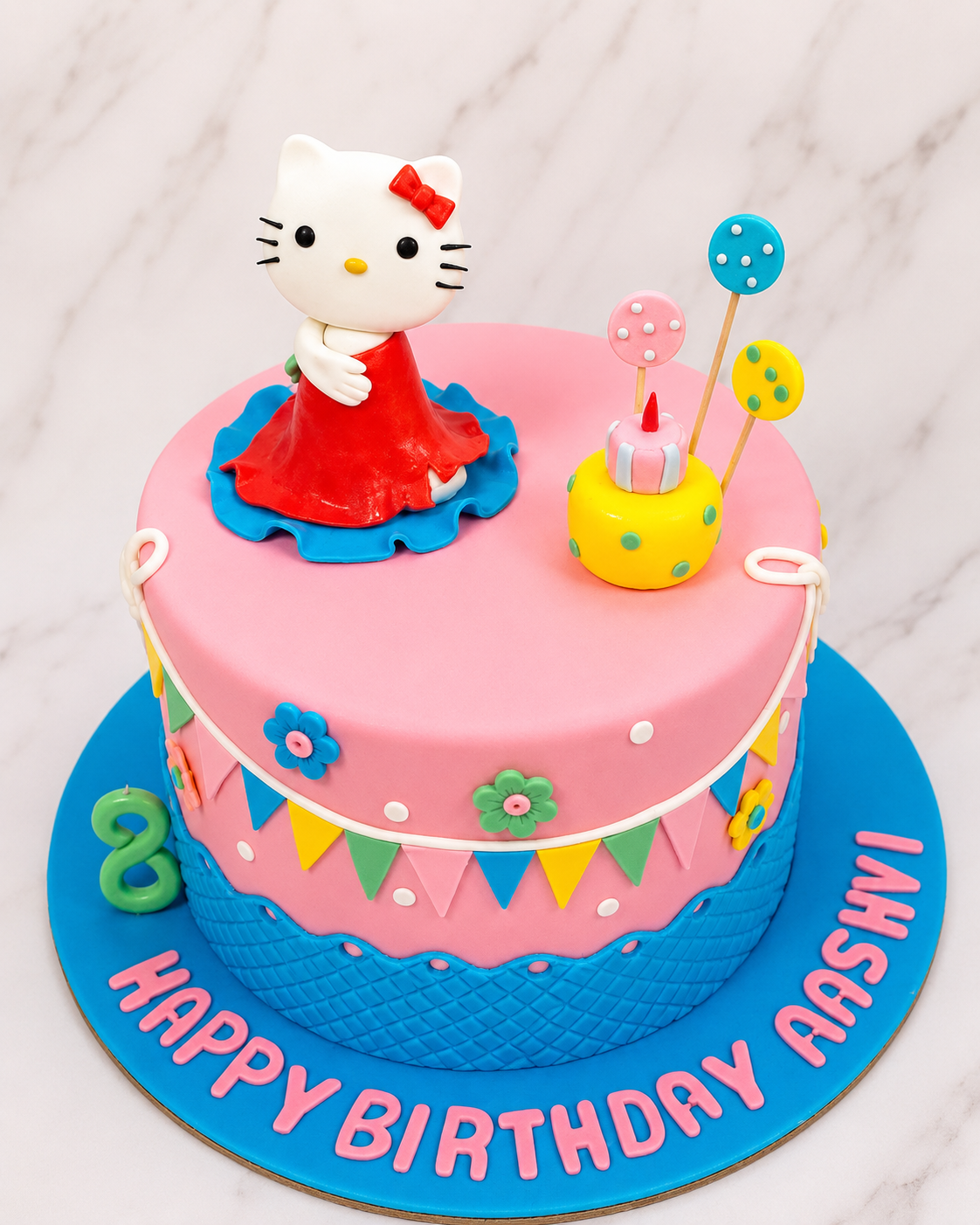 Hello Kitty Theme Birthday Cake