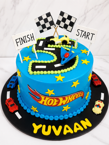 Hot Wheels Racing Theme Cake