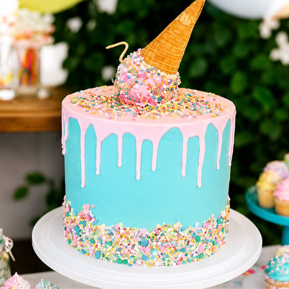 Ice Cream Drip Party Cake