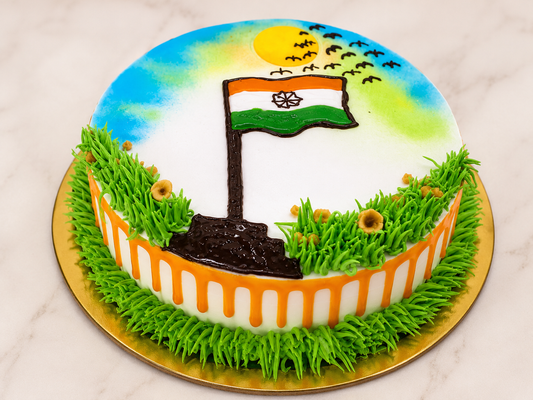 Indian Flag Theme Celebration Cake