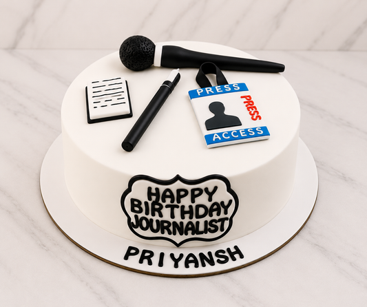 Journalist Theme Birthday Cake