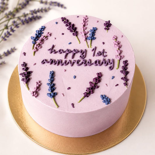 Lavender 1st Anniversary Cake