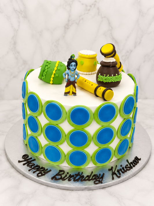 Little Krishna Theme Birthday Cake