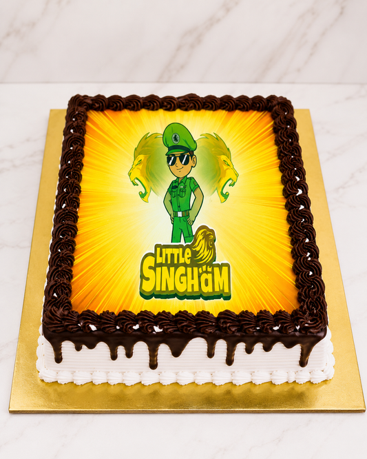Little Singham Photo Theme Cake