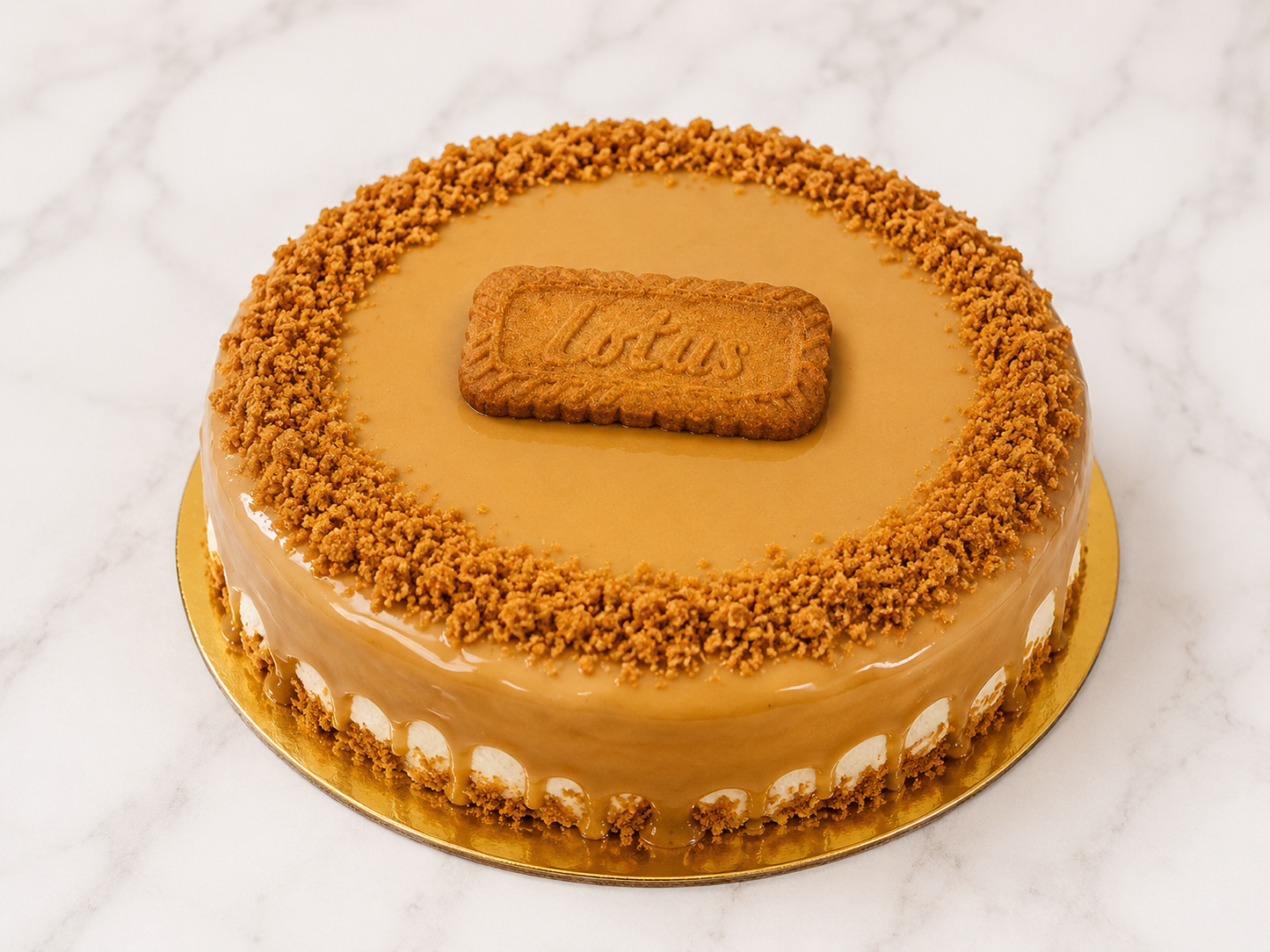 Lotus Biscoff Caramel Cake